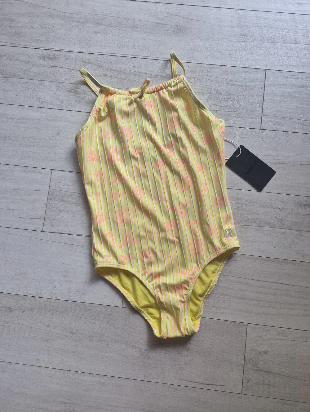 HURLEY NEW Girls Sunny Pinstripe One Piece Swimsuit